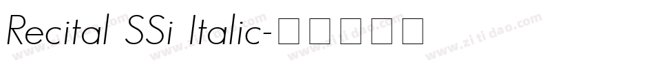 Recital SSi Italic字体转换